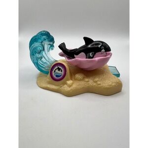 Littlest Pet Shop Sea World Baby Shamu Toy W‎ Stand 1995 Kenner Vintage Whales